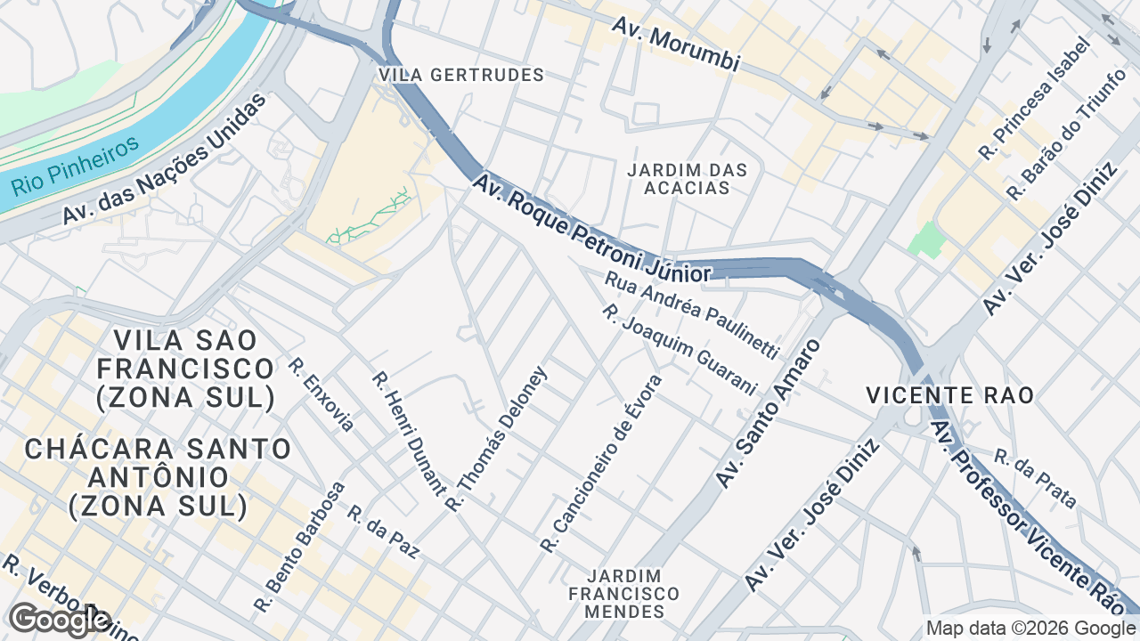 Localização aproximada — Rua Diogo de Quadros, 440, Brooklin, São Paulo, SP